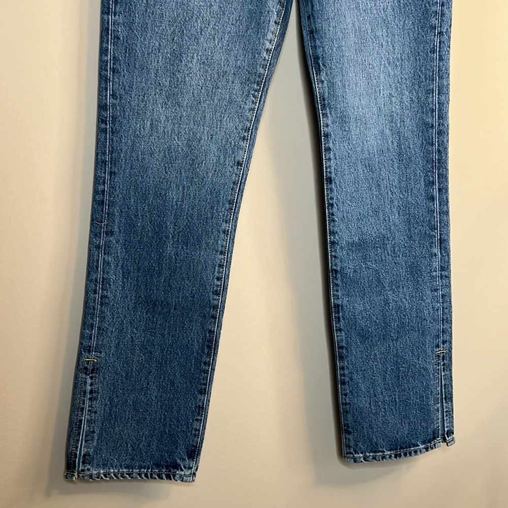 Good American Good Boy Vintage Curvy Jean side slit blue 941 NWT - Picture 4 of 7